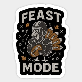 Feast Mode Turkey – Thanksgiving Football Sticker